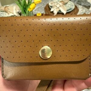 Woolly made Leather Wristlet Card Holder